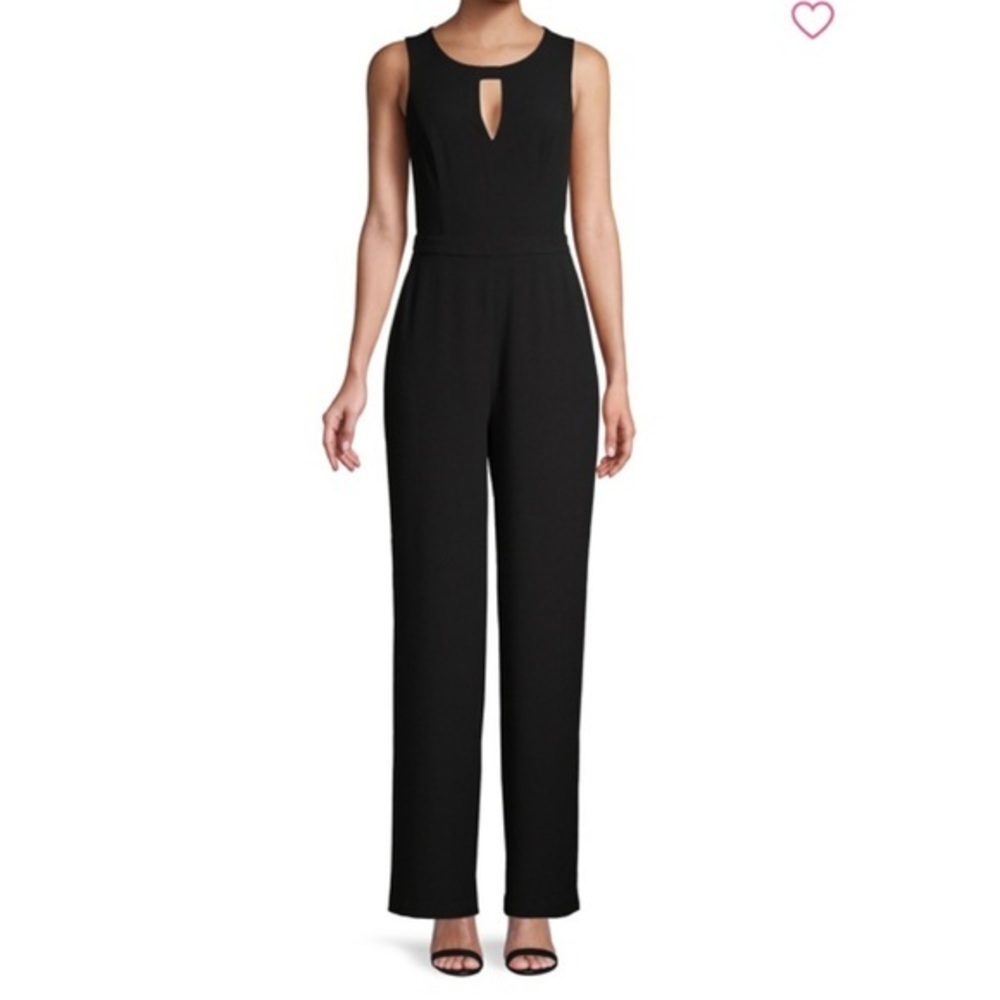 NWT bcbg black jumpsuit keyhole